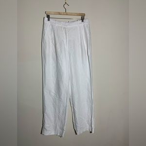 Wilfred, the effortless pants, size 12, linen blend, white.